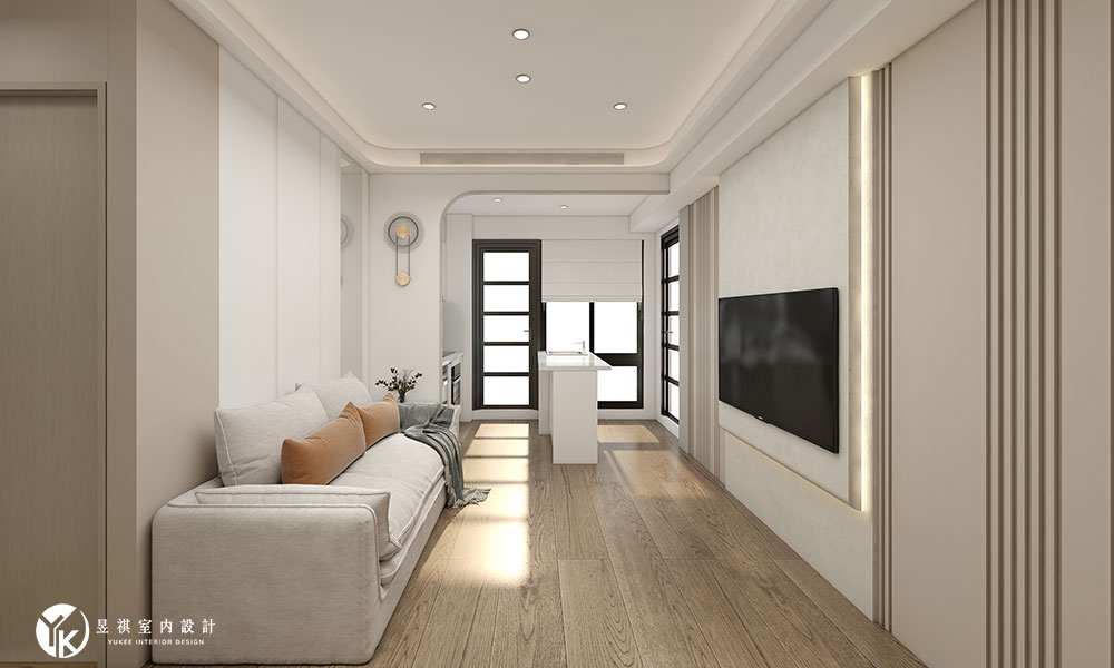 高雄小坪數裝潢 20坪開放式客餐廳全景