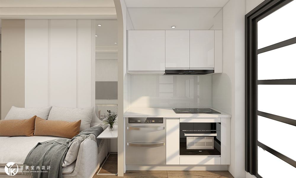 高雄小坪數裝潢 20坪開放式廚房設計
