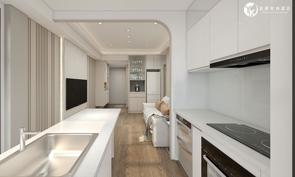 高雄小坪數裝潢 20坪高坪效客餐廚整合空間