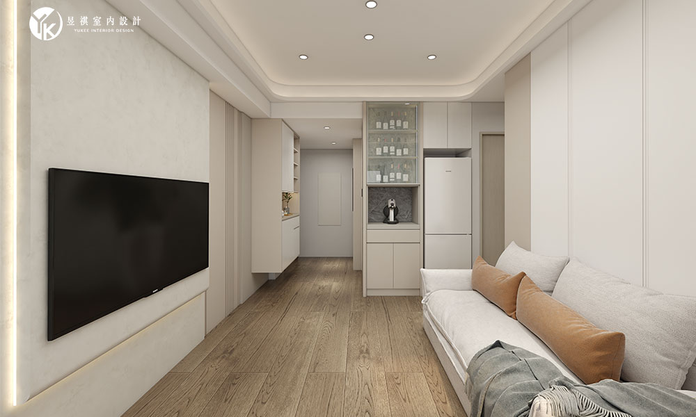 高雄小坪數裝潢 20坪客廳與中島整合設計