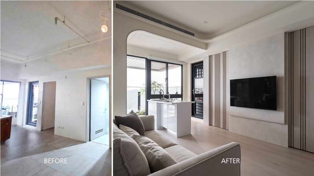 鉑愛悅-客廳電視牆-before-after01 客廳電視牆與收納櫃 Before After 設計案例